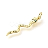 Brass Micro Pave Cubic Zirconia Pendants KK-V007-007G-03-2
