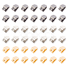 180Pcs 3 Color 202 Stainless Steel Ribbon Crimp Ends DIY-FG0004-21-1