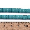 Opaque Solid Color Glass Beads Strands GLAA-N026-3x6mm-16-4