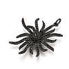 Brass Micro Pave Cubic Zirconia Pendants ZIRC-T004-21B-2