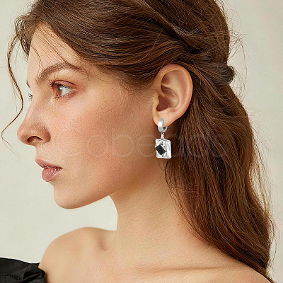 20Pcs 304 Stainless Steel Hoop Earrings Findings STAS-BBC0010-22-1