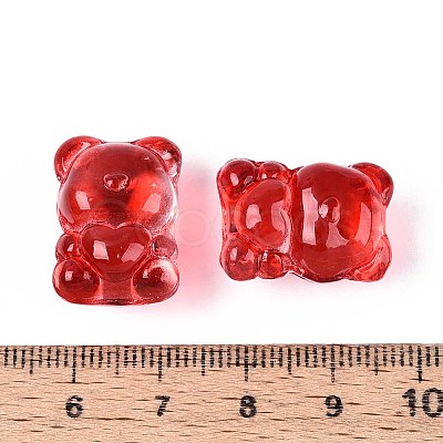 Baking Paint Transparent Glass Beads DGLA-N018-02F-1