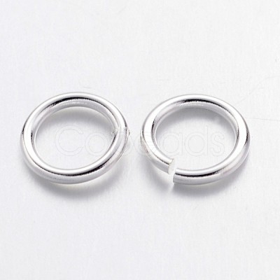 Silver Color Plated Brass Open Jump Rings X-JRC7MM-S-1