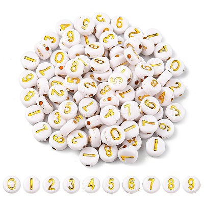 Plating Acrylic Beads PACR-YW0001-10-1