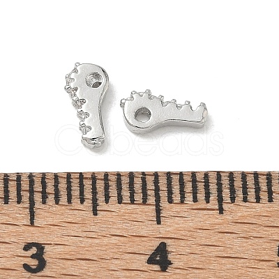 Brass Micro Pave Clear Cubic Zirconia Charms CU-CBA9FFD-01P-A-1