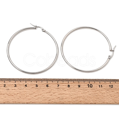 201 Stainless Steel Hoop Earrings SA-CBA4A0D-16P-F-1