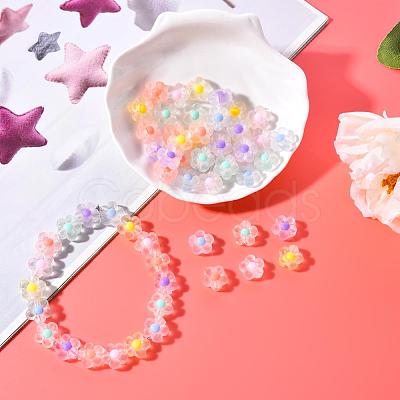 60pcs 6 Colors Transparent Acrylic Beads TACR-CC0001-01-1