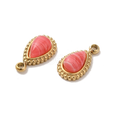 Natural Rhodochrosite Teardrop Charms STAS-B074-04G-01-1