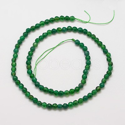 Natural Green Onyx Agate Bead Strands G-G882-4mm-A01-1