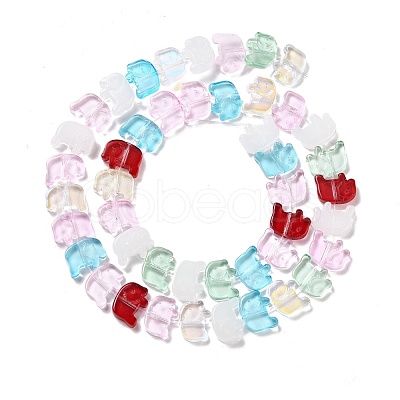 Transparent Glass Beads Strands GLAA-F114-03-1