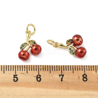 Brass Enamel Pendants KK-R229-07G-02-1