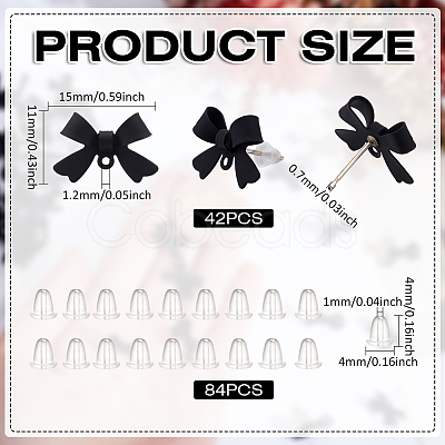 42Pcs Alloy Stud Earring Findings EJEW-ME0001-02A-1