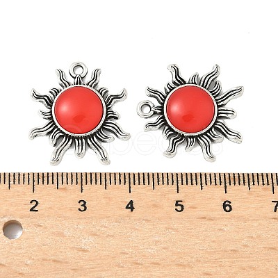 Alloy Glass Pendants PALLOY-F316-04AS-1