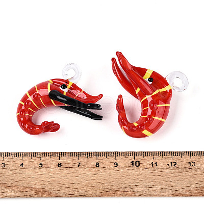 4Pcs Handmade Lampwork Pendants LAMP-N034-04-1
