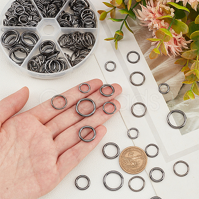 6 Styles Zinc Alloy Linking Rings FIND-PH0010-24-1
