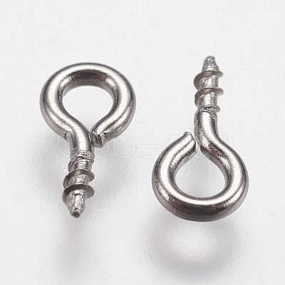Tarnish Resistant 304 Stainless Steel Screw Eye Pin Peg Bails LS-STAS-I097-077D-1