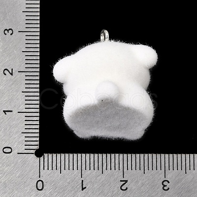 Flocking Opaque Resin Pendants RESI-G128-01T-1