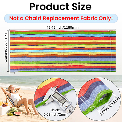 1Pc Stripe Pattern Chair Polycotton Cloth AJEW-GF0015-38I-1