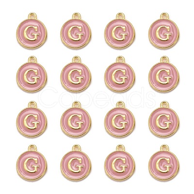 Golden Plated Alloy Enamel Charms ENAM-S118-07G-1