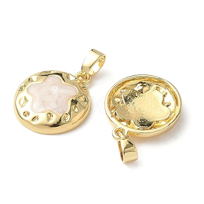 Brass Enamel Pendants KK-I371-30G-01-1