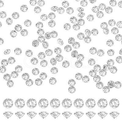 3000Pcs Cubic Zirconia Cabochons ZIRC-GO0001-03A-1