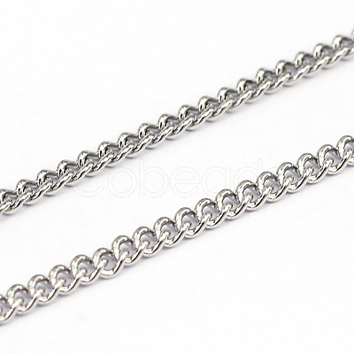 Tarnish Resistant 304 Stainless Steel Curb Chains CHS-O005-21B-1