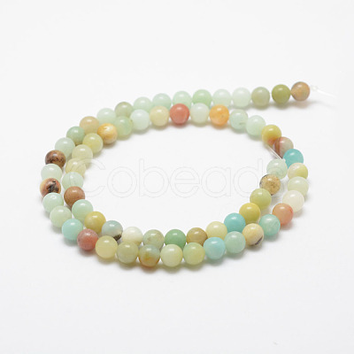 Natural Flower Amazonite Beads Strands X-G-F415-4mm-1