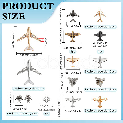 15Pcs 15 Styles Zinc Alloy Pin Brooches JEWB-PH0001-75-1