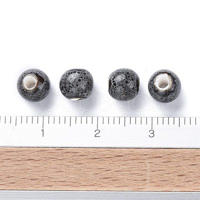 Fancy Antiqued Glazed Porcelain Beads PORC-M838-1-1