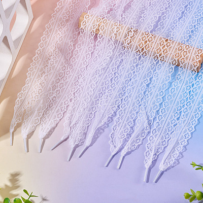10 Pairs Polyester Lace Shoelaces AJEW-TA0003-14D-1