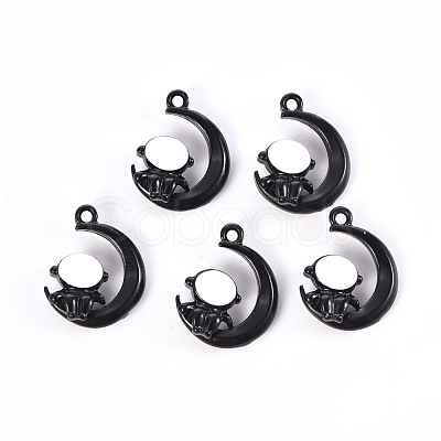 Baking Paint Alloy Pendants X-PALLOY-R136-04A-1