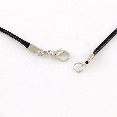 Waxed Cotton Cord Necklace Making X-MAK-S032-1.5mm-A101-1