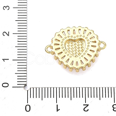 Brass Pave Clear Cubic Zirconia Connector Charms KK-A293-12G-03-1