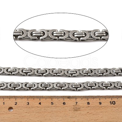 201 Stainless Steel Byzantine Chains SA-E001-14P-02-1