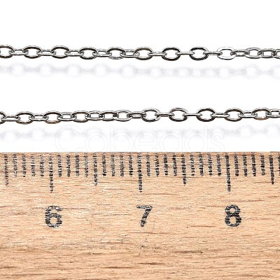 Non-Tarnish 304 Stainless Steel Cable Chain Necklace STAS-T040-PJ204-70-1