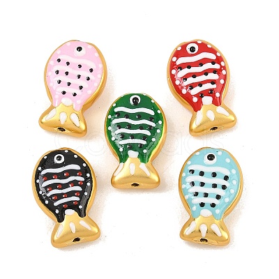 Baking Paint Opaque Glass Enamel Beads GL-CBA4370-01-1