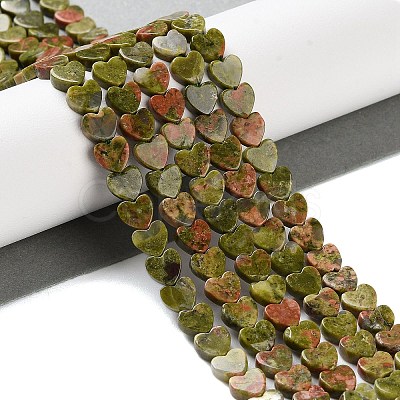Natural Unakite Beads Strands G-M403-A23-02-1