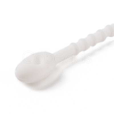 Oval Shape Silicone Cable Zip Ties X-AJEW-C034-03-1
