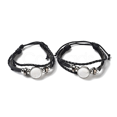 Natural Howlite Multi-strand Bracelets BJEW-Q337-01F-1