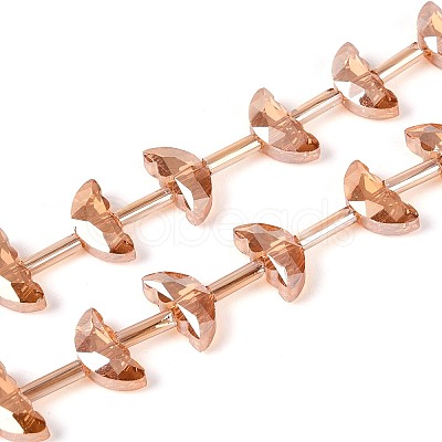 Electroplate Transparent Glass Beads EGLA-H112-05HP-04-1