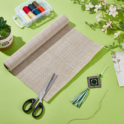 PVC & Polyester Cross-stitch Cloth DIY-WH0010-51C-1