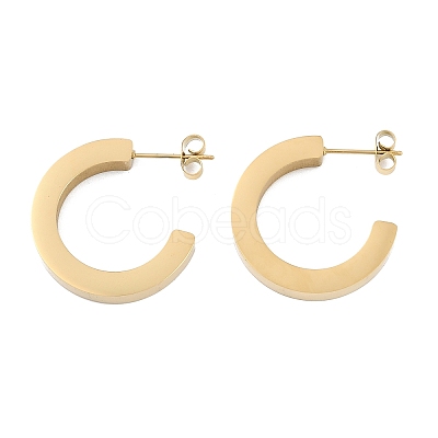 304 Stainless Steel Stud Earrings EJEW-S224-01G-02-1