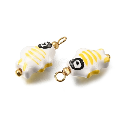 Handmade Porcelain Pendants PR-CBA0027-03G-01-1