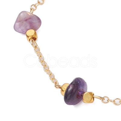 Natural Amethyst Beaded Bracelets BJEW-JB11310-01-1