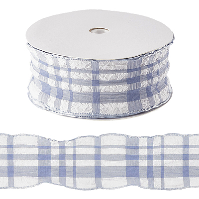 1 Roll Polyester Ruffled Ribbon SRIB-CY0001-14C-1