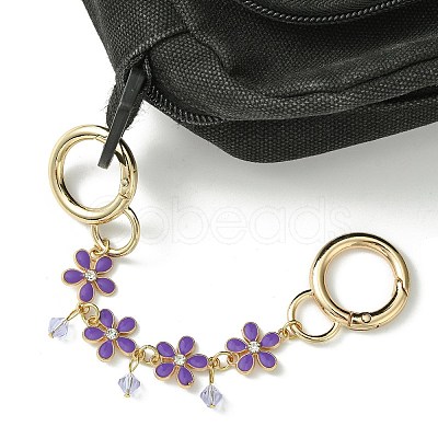 Zinc Alloy Spring Gate Rings Bag Extension Chains AJEW-BA00142-05-1