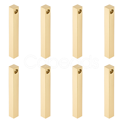8Pcs 304 Stainless Steel Polished Pendant STAS-UN0055-98-1