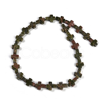 Natural Unakite Beads Strands G-I369-A08-02-1