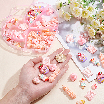 84Pcs 12 Style Resin Cabochons CRES-PH0003-39-1