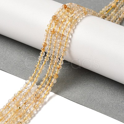 Natural Gold Rutilated Quartz Beads Strands G-B090-A30-03-1